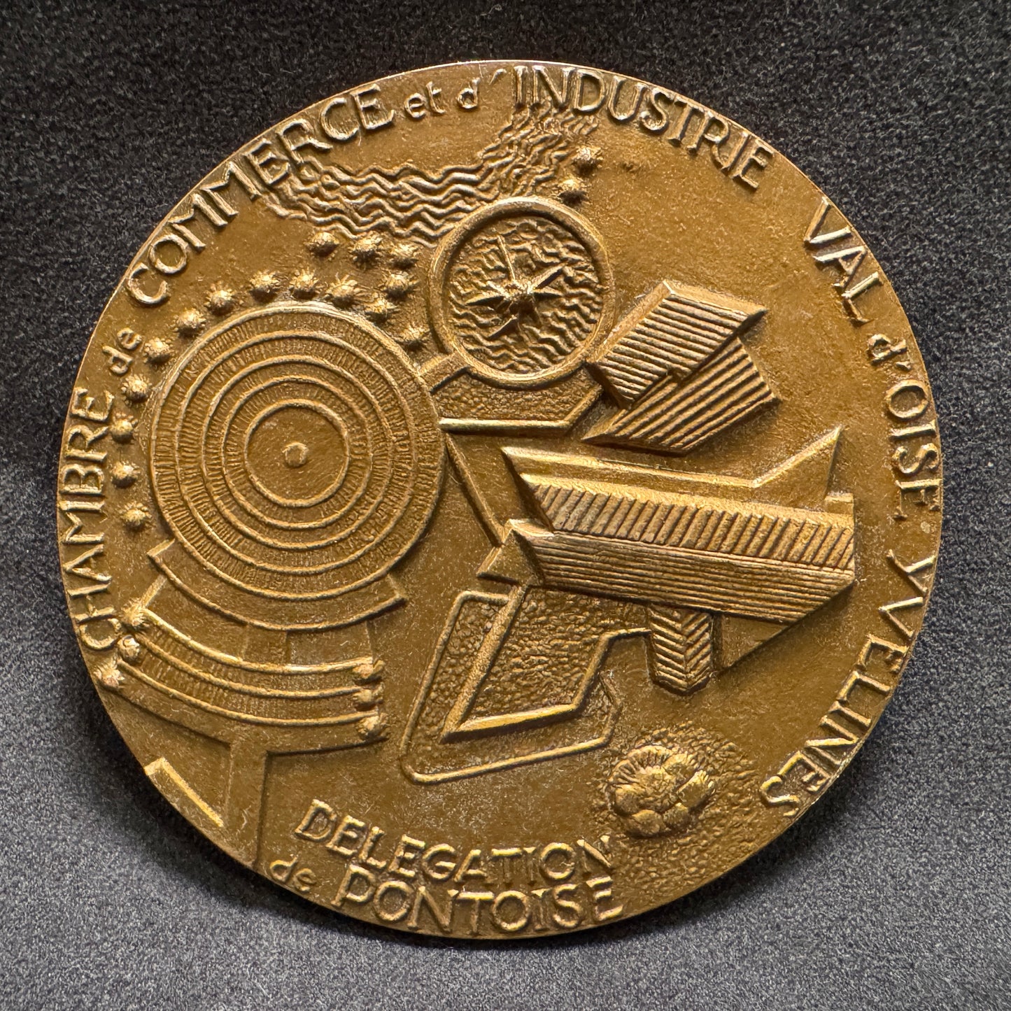 Médaille artistique en bronze « chambre de commerce du val d’Oise - Pontoise 1981 » - par Coulon