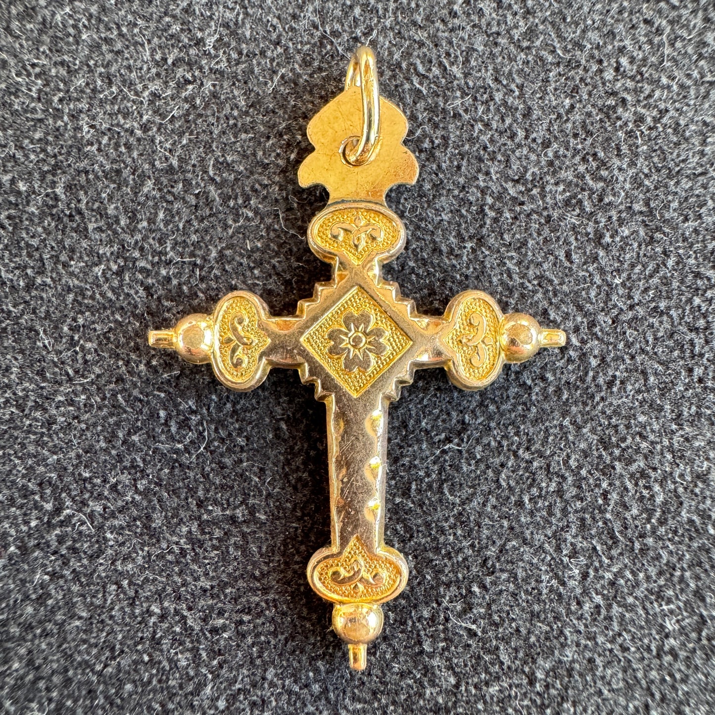 Croix de jeannette XIXeme - plaqué or