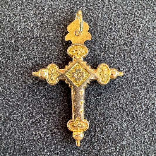 Croix de jeannette XIXeme - plaqué or