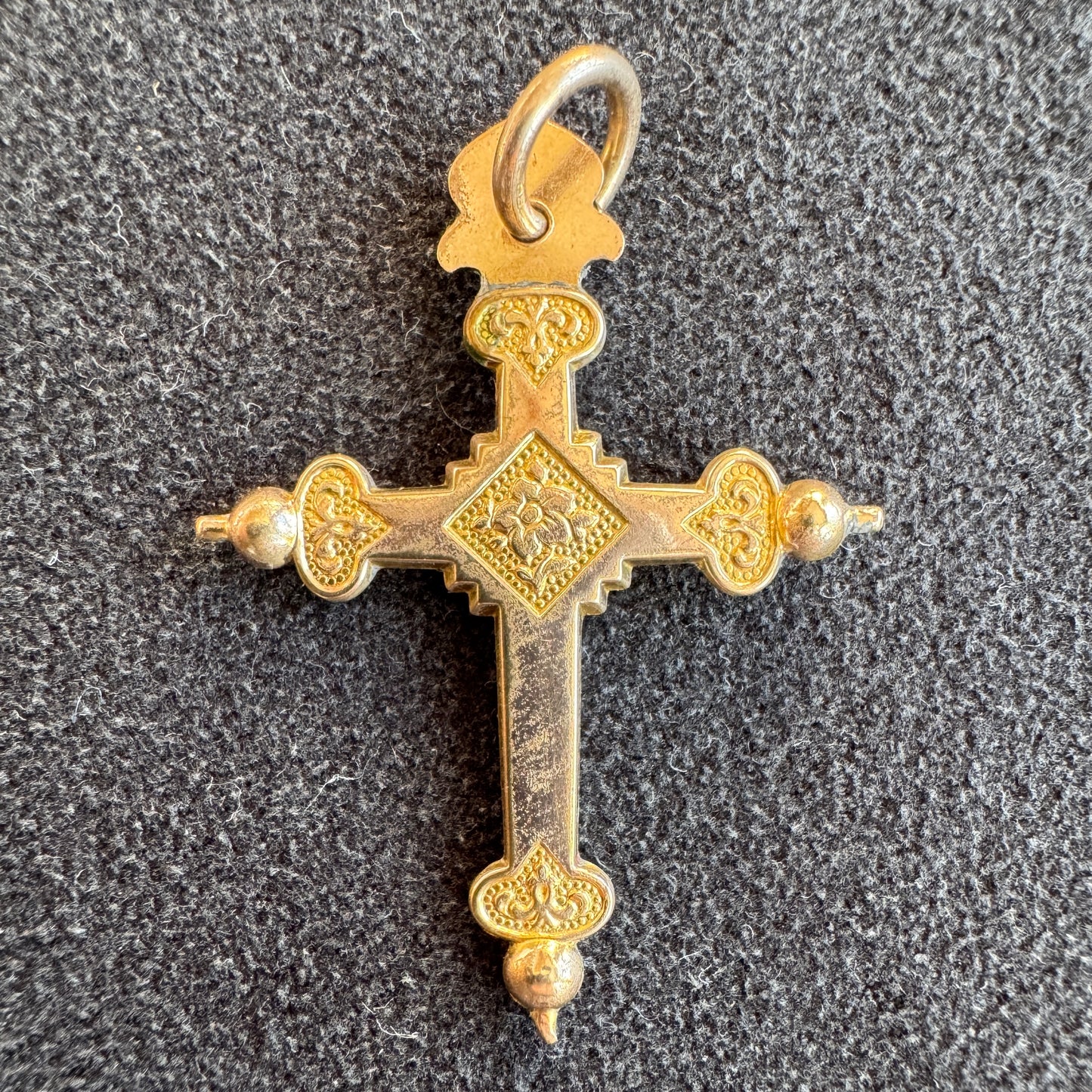 Croix de jeannette XIXeme - plaqué or