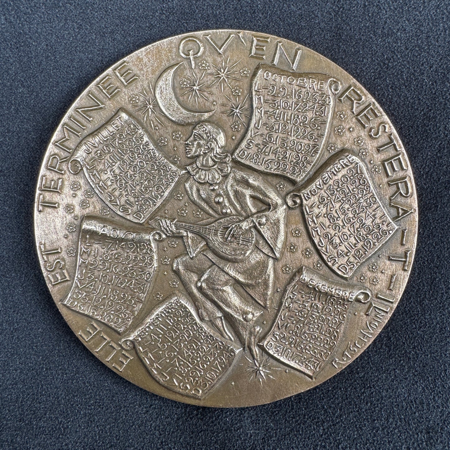 Médaille artistique en bronze « calendrier 1978 » - par R. Tschudin