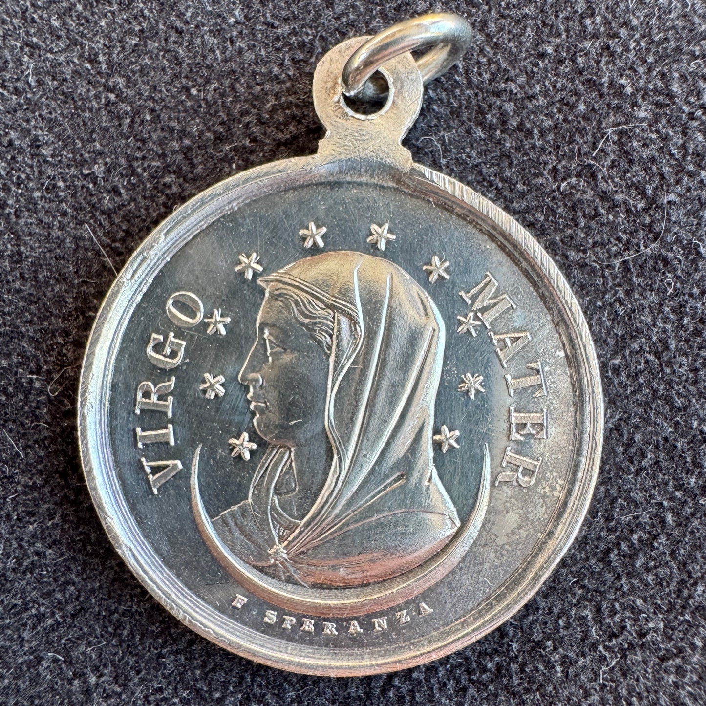 Médaille religieuse XIXeme « sainte vierge - Pie IX »