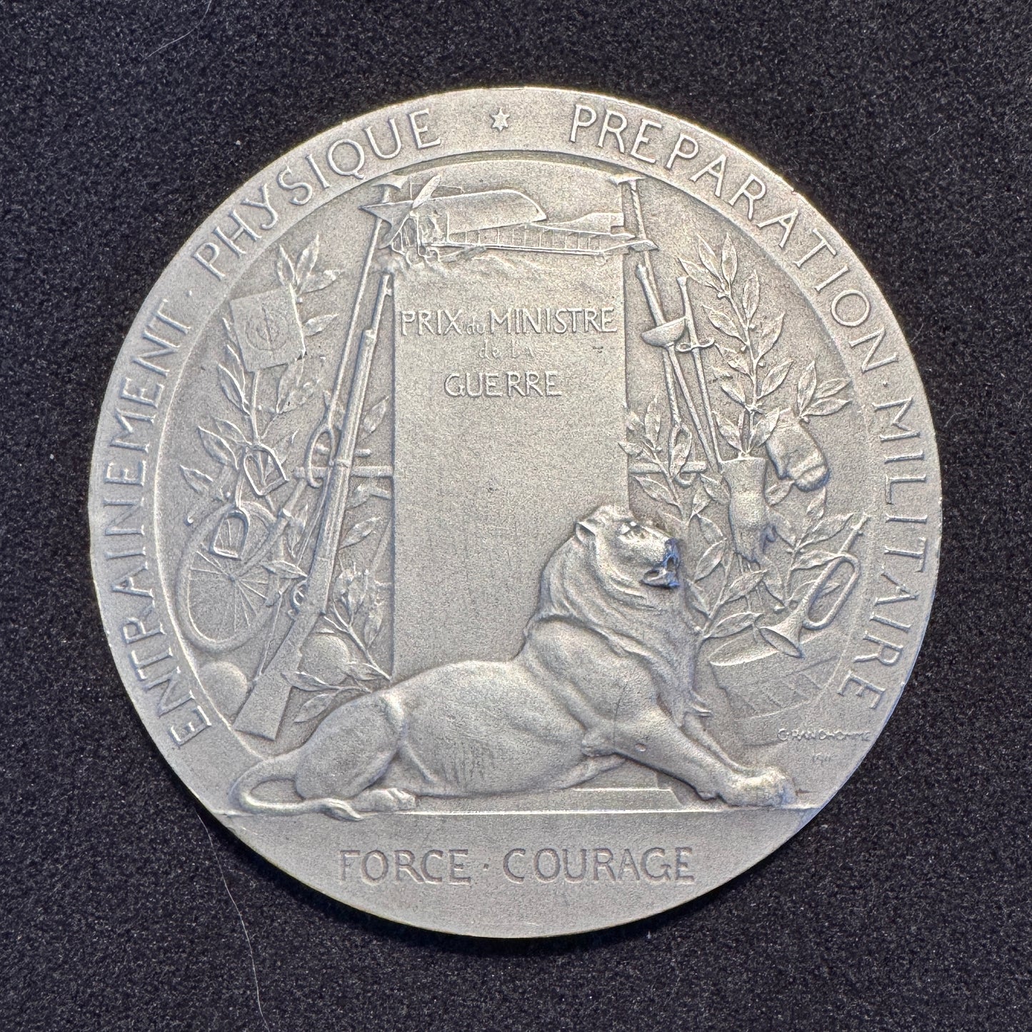 Médaille ancienne en Argent « PROPATRIA - Ministère de la Guerre » par Grandhomme