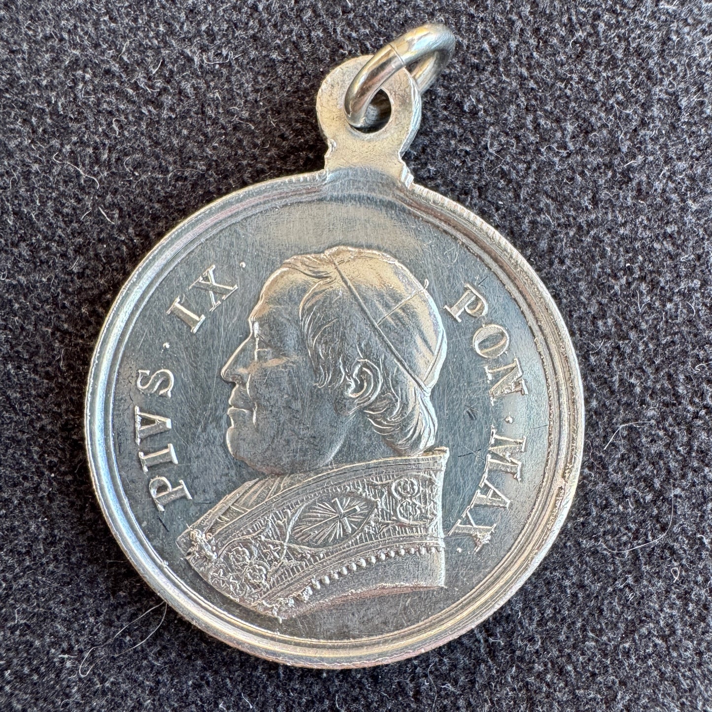 Médaille religieuse XIXeme « Saint Pierre - Pie IX »