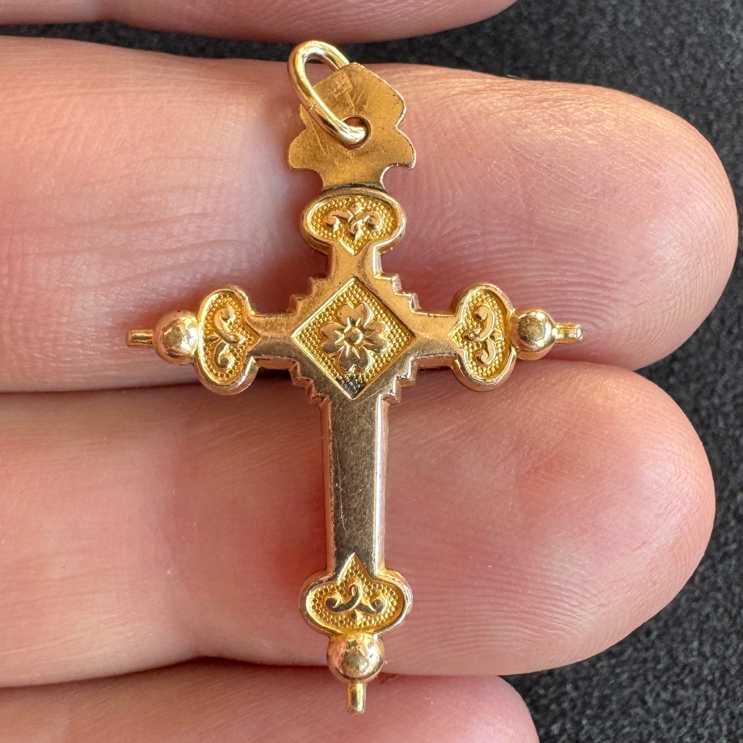 Croix de jeannette XIXeme - plaqué or