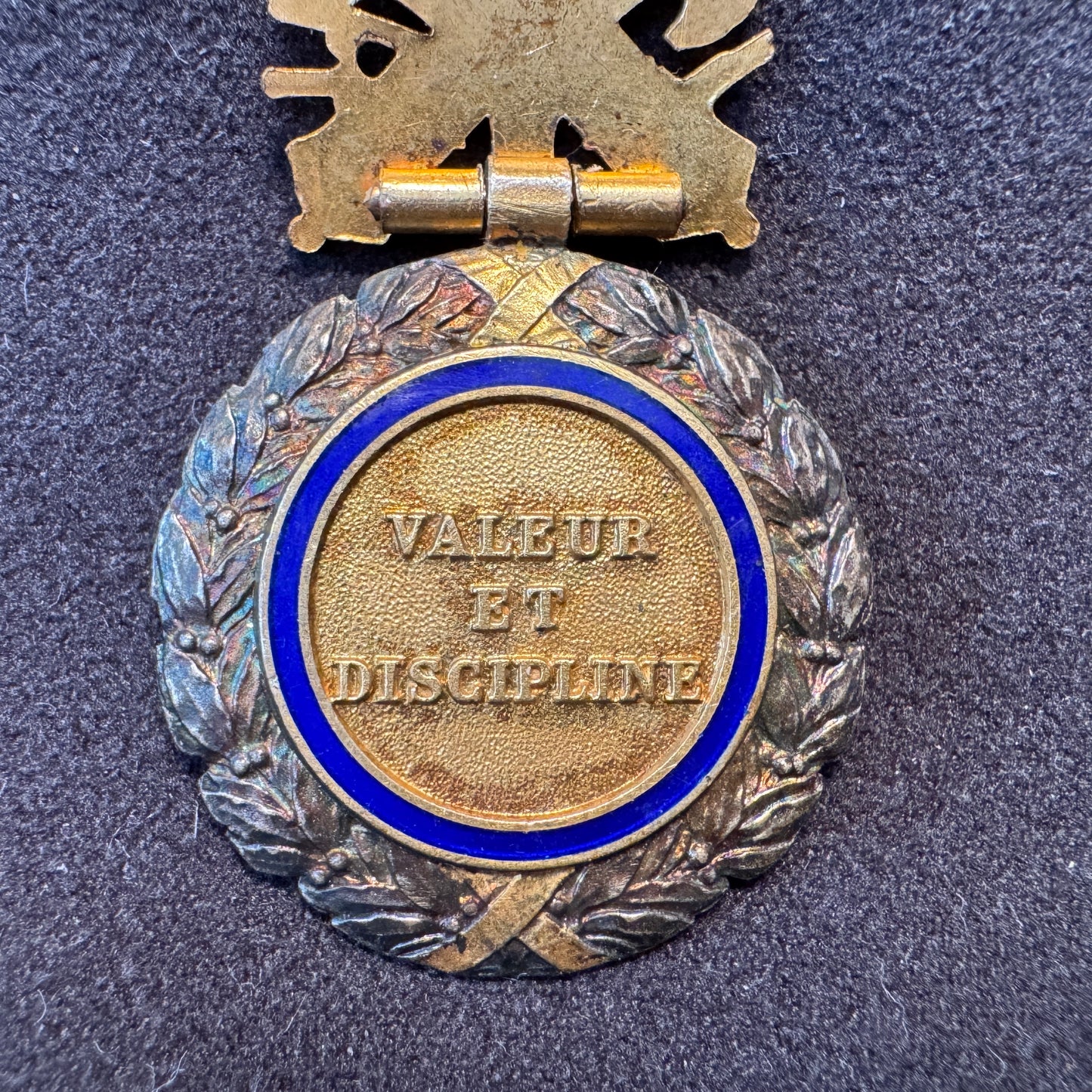 Médaille décoration militaire en argent émaillé - « Valeur et discipline 1870 »