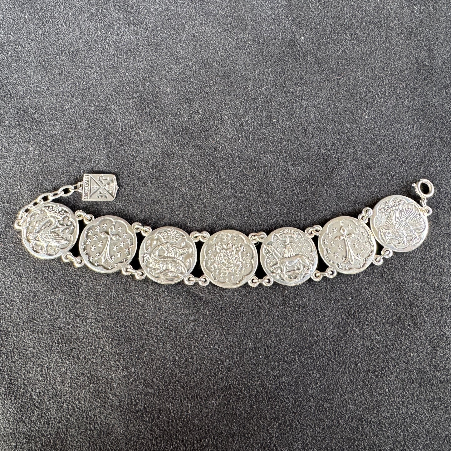 Bracelet ancien Souvenir de Bretagne - « Emblèmes des rois de France »