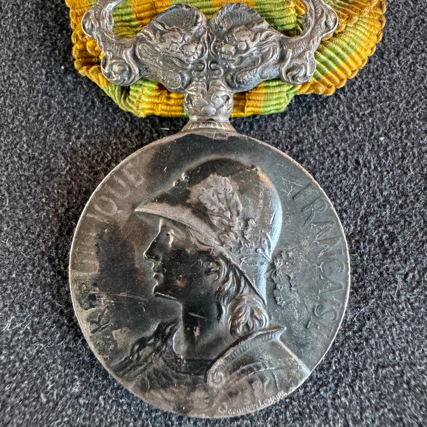 Médaille décoration militaire en argent - campagne de Chine 1900