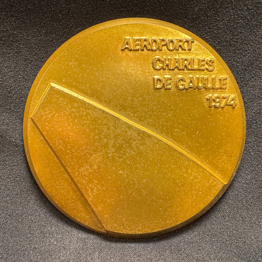 Médaille artistique en bronze « aéroport de Paris 1974 » - par emile gilioli