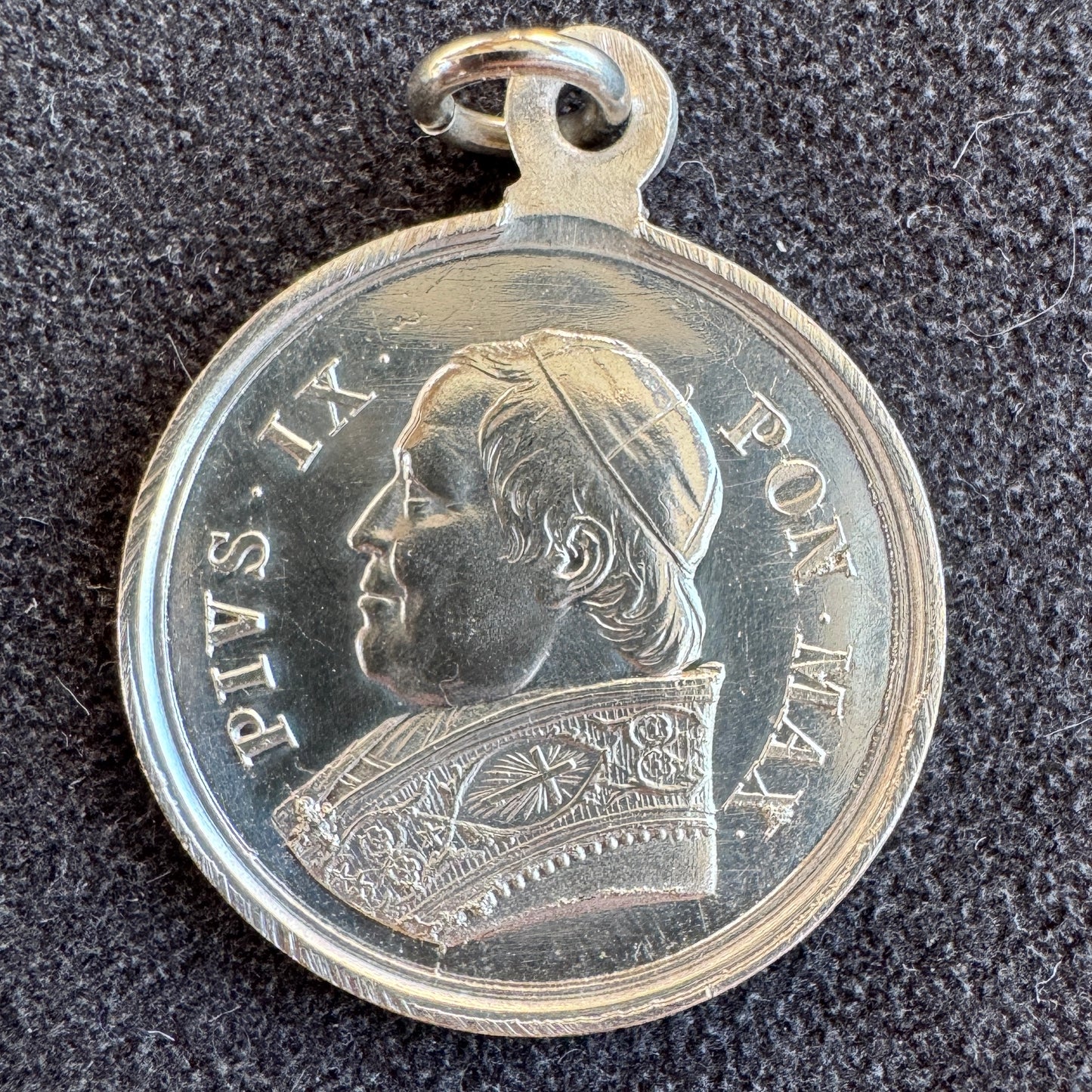 Médaille religieuse XIXeme « sainte vierge - Pie IX »