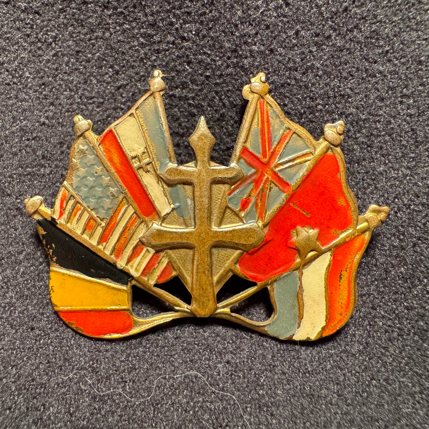 Broche patriotique militaire 1944 - « croix de Lorraine - Libération »