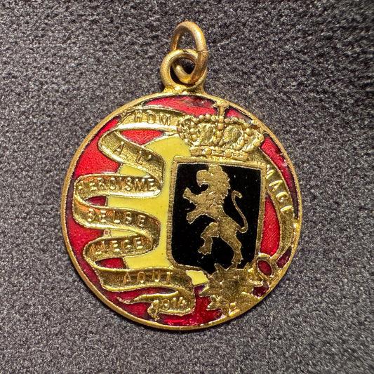 Médaille militaire ancienne « Hommage à l’héroïsme Belge 1914 »