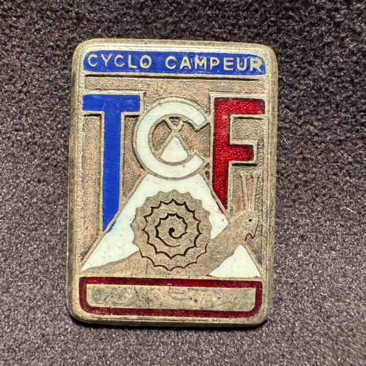 Insigne ancien émaillé - TOURING CLUB DE FRANCE cyclo campeur