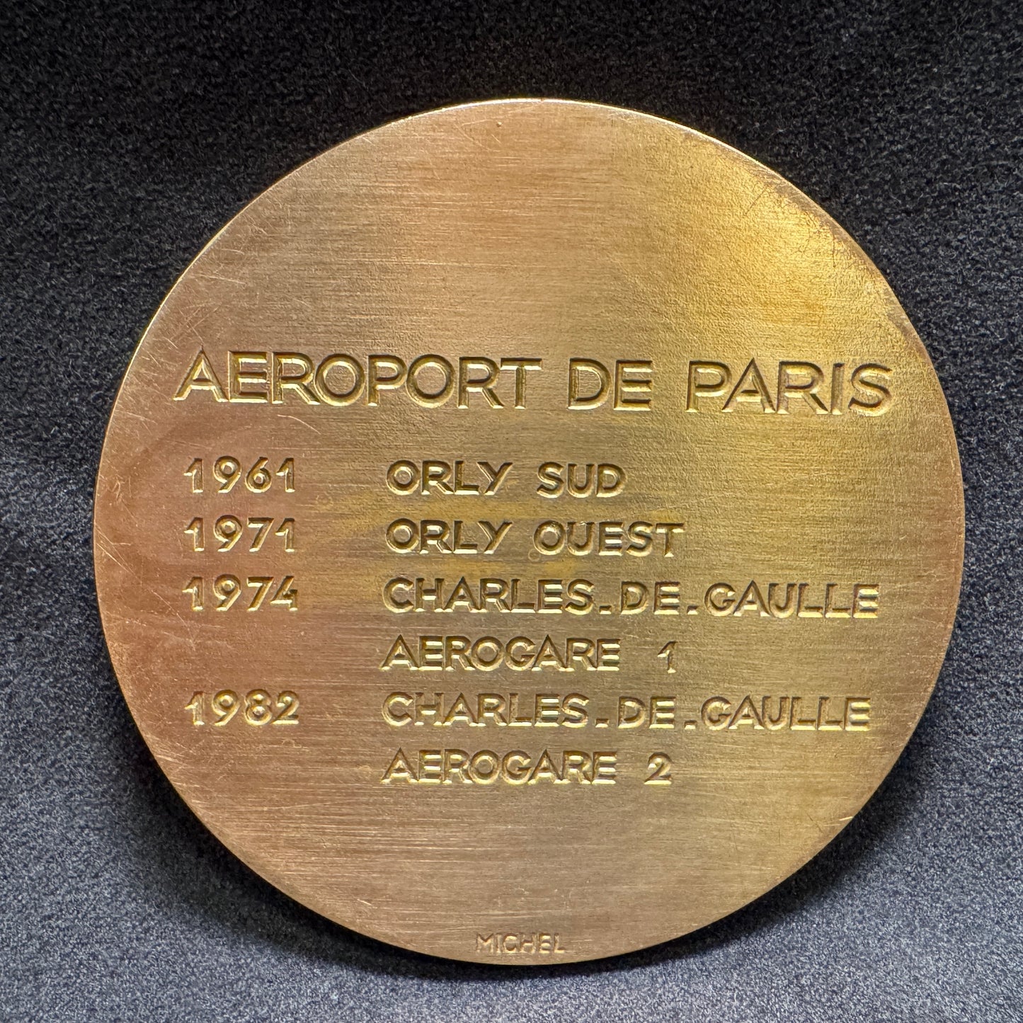 Médaille artistique en bronze « aéroport de Paris 1961-1982 » - par Michel