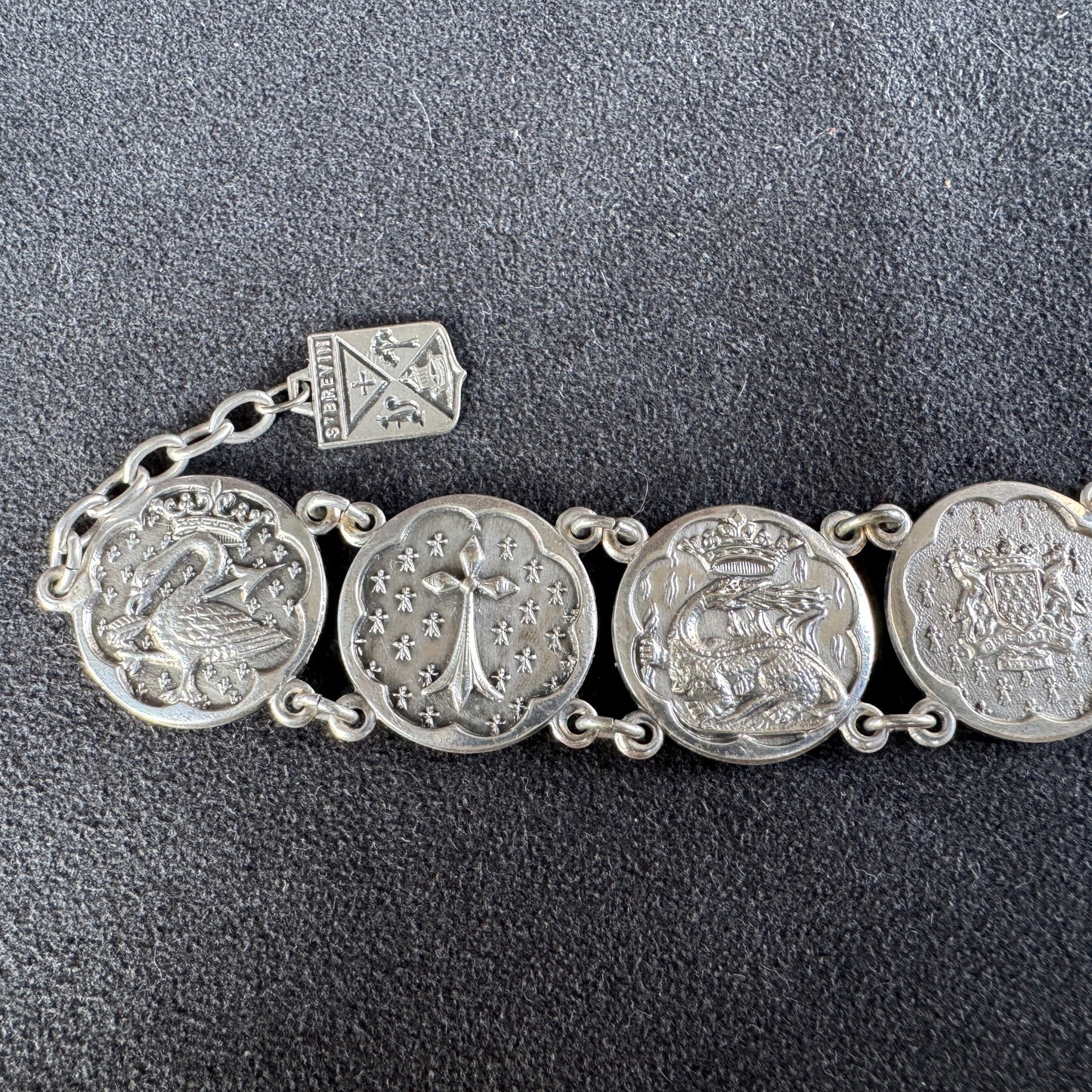 Bracelet ancien Souvenir de Bretagne - « Emblèmes des rois de France »