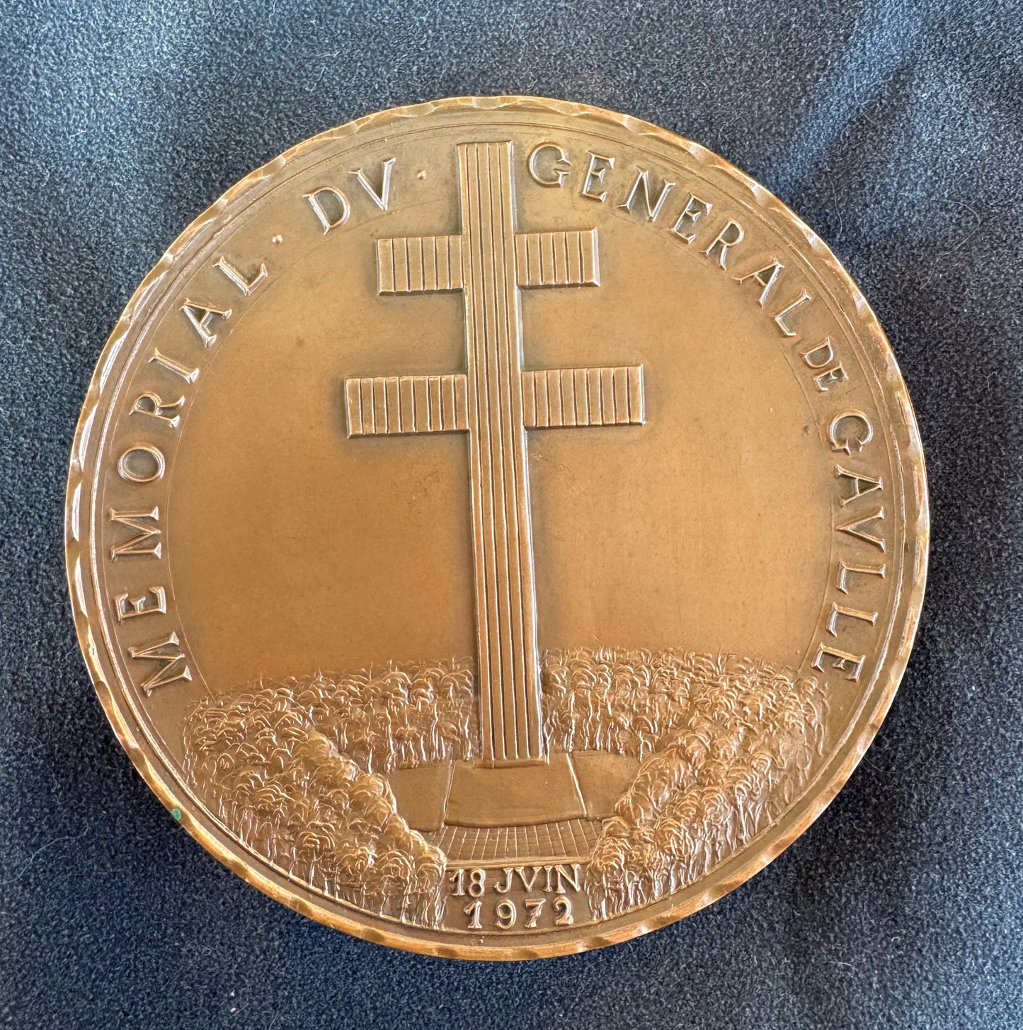 Médaille artistique en bronze « mémorial du général De Gaulle » - par De Jaeger