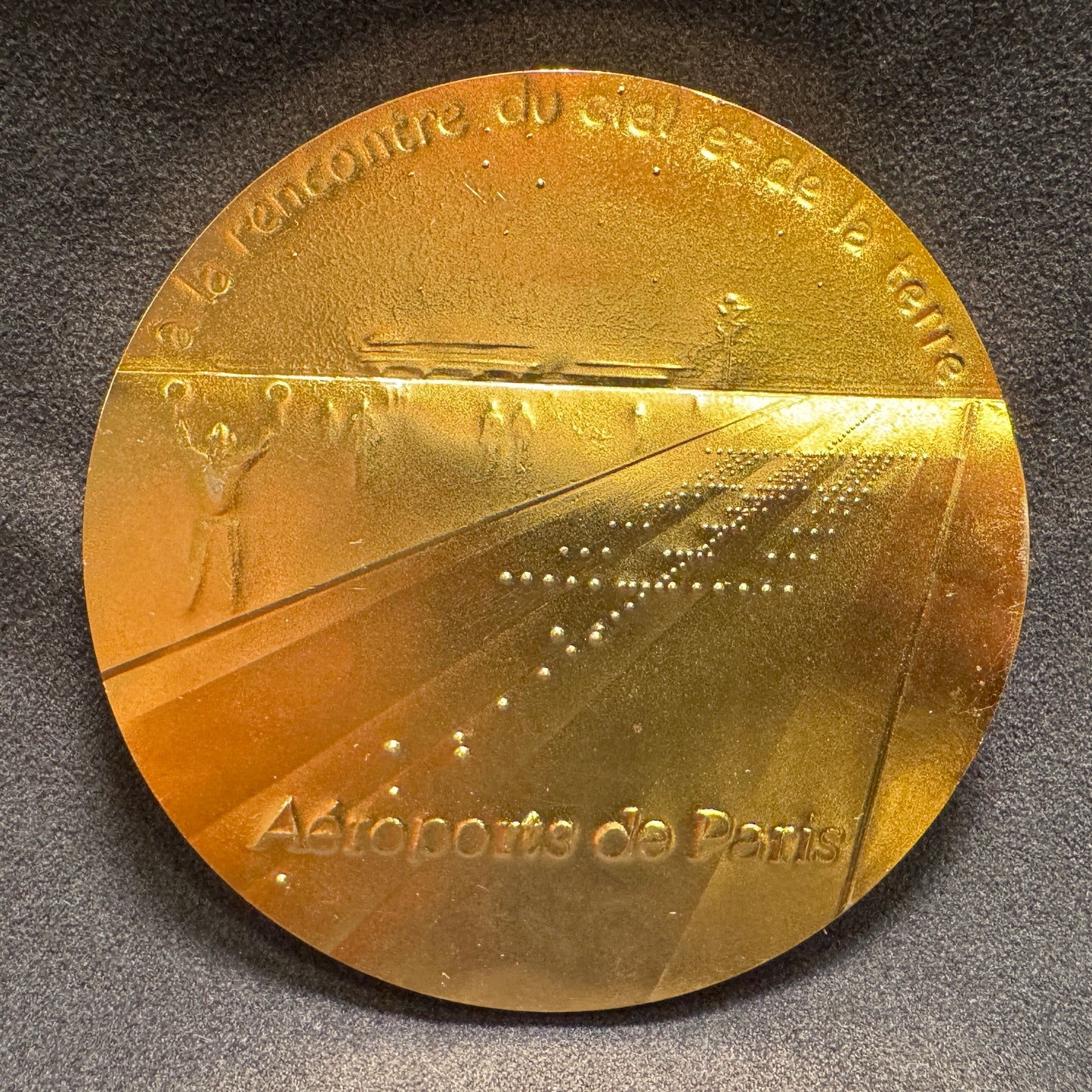 Médaille artistique en bronze « aéroport de Paris » - par Pasquier