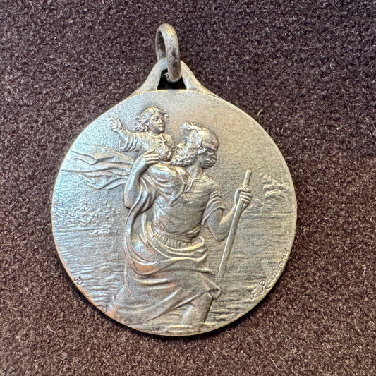 Médaille religieuse ancienne « Saint Christophe »